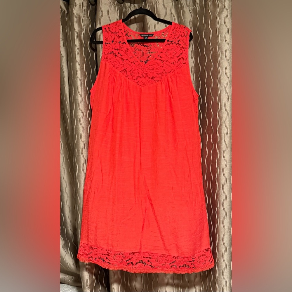 Zac & Rachel Vibrant Red Lace Dress 2x